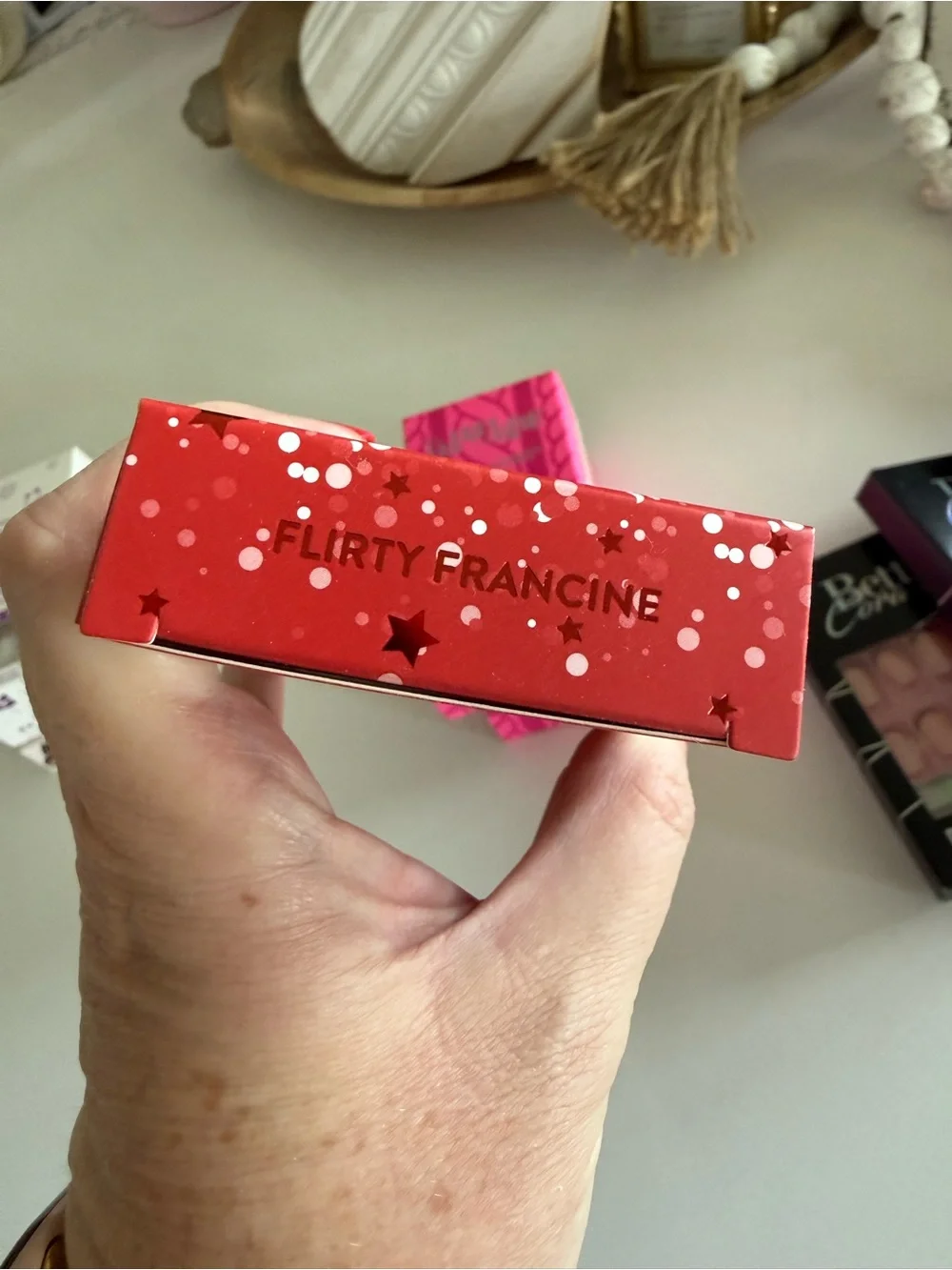 Red Aspen FLIRTY FRANCINE Red Glitter Nail Dashes